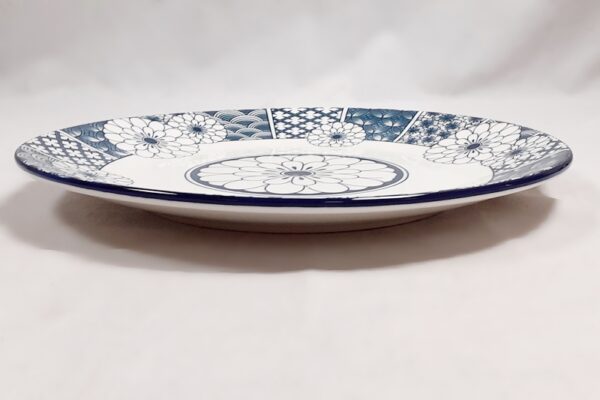 Kék virágos lapos tányér 6db ⌀26cm