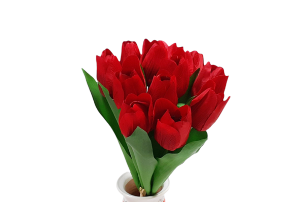 Tulipán csokor 12 szálas (selyem, művirág)