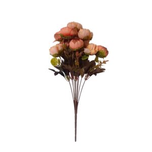 10 szálas boglárka selyemvirág csokor - barack, orange színben