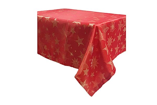 Karácsonyi mintás asztalterítő - piros, 140x160 cm