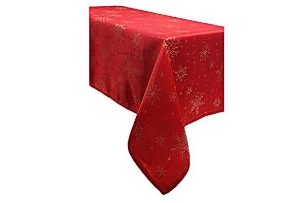 Karácsonyi mintás asztalterítő - piros, 140x160 cm