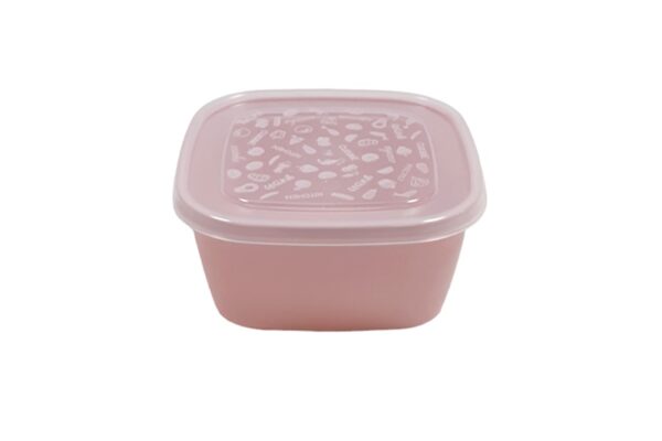 Négyszögletes ételtároló doboz - 1,5 literes, rózsaszín