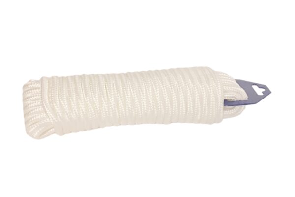 Ruhaszárító kötél, 6 mm, 10 m hosszú - fehér