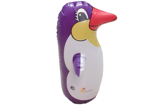 Felfújható álló pingvin, 32 cm magas (lila)