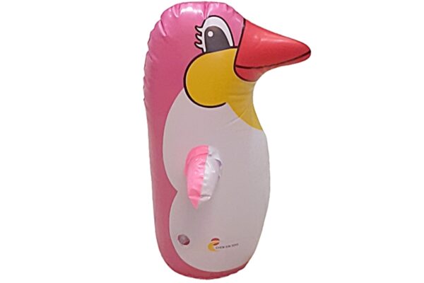 Felfújható álló pingvin, 32 cm magas (rózsaszín)