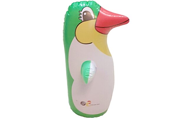 Felfújható álló pingvin, 32 cm magas (zöld)