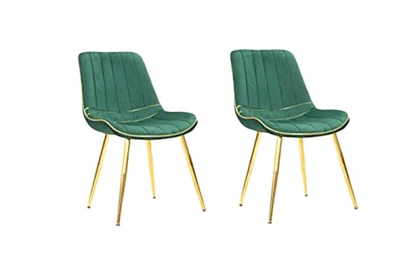 Plüss szék (Mauro Ferretti - Paris), 2 db-os szett, zöld-arany