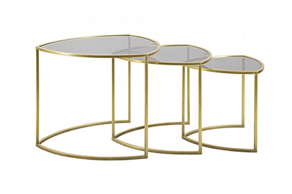 Asztal szett, háromszög alakú, 3 részes (Mauro Ferretti)