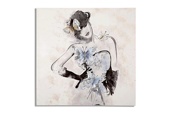 Vászon falikép - női festmény (Mauro Ferretti), 80x2,8x80 cm