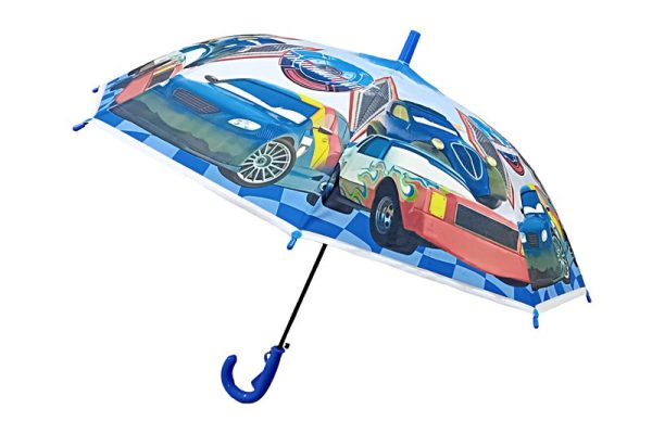 Gyerek esernyő - rally autók (kék), félautomata