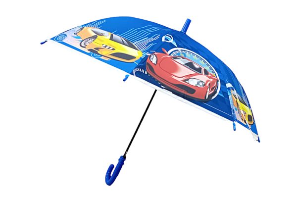 Gyerek esernyő - luxus autók (kék), félautomata