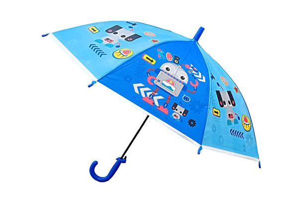 Gyerek esernyő, félautomata (kék), robot