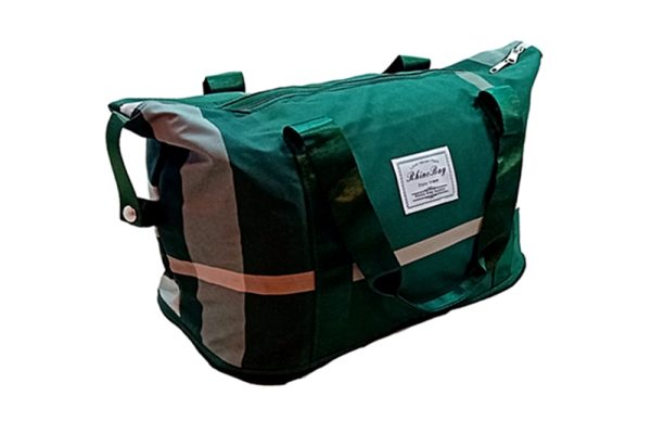 Utazótáska - Rhino bag, 55x30x22 cm, zöld (kockás)