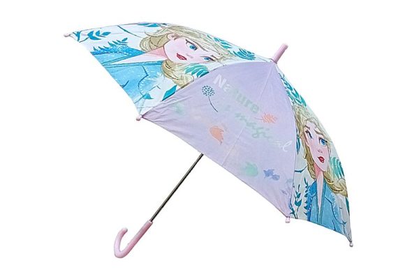 Gyerek esernyő, manuális, - Frozen (Elsa), halvány lila