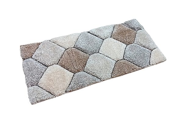 Shaggy szőnyeg (California) - 60x110 cm (szürke-barna-bézs)