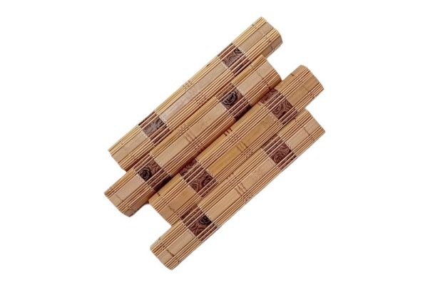 Bambusz étkezési alátét - 4 db, barna (rózsás) 45x30 cm