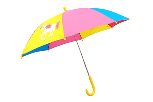 Gyerek esernyő, manuálisan nyitható, színes (unikornissal)