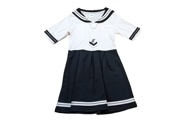 Matrózruha, iskolai egyenruha - 140-es (fekete-fehér)