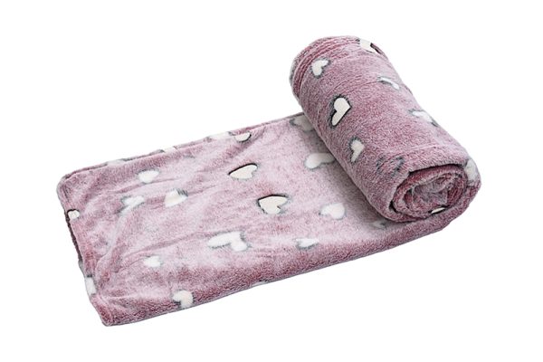 Világító coral fleece takaró, pléd - 150x200 cm, rózsaszín